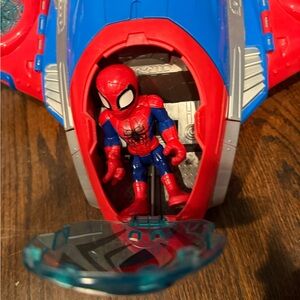 Playskool Marvel Super Hero Adventures Spider Man Jetquarters Kids Toy